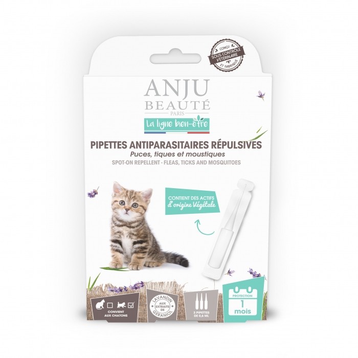 Pipettes antiparasitaires répulsives chaton